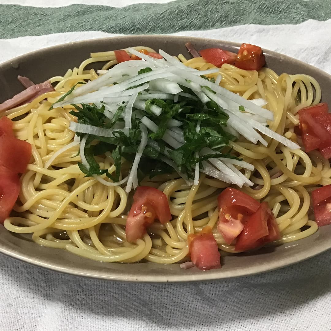 バター醤油サラスパの完成写真