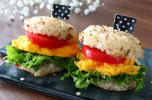 ライスバーガーの完成写真