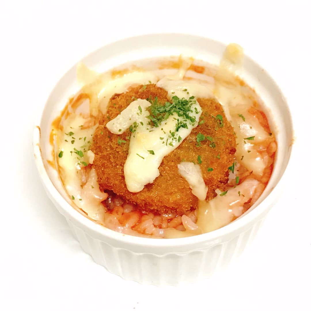 たいめいけんカレーコロッケミニドリアの完成写真