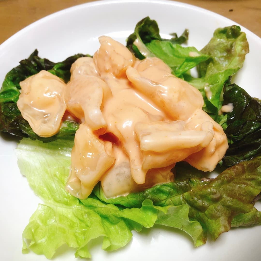 海老餃子でエビマヨの完成写真