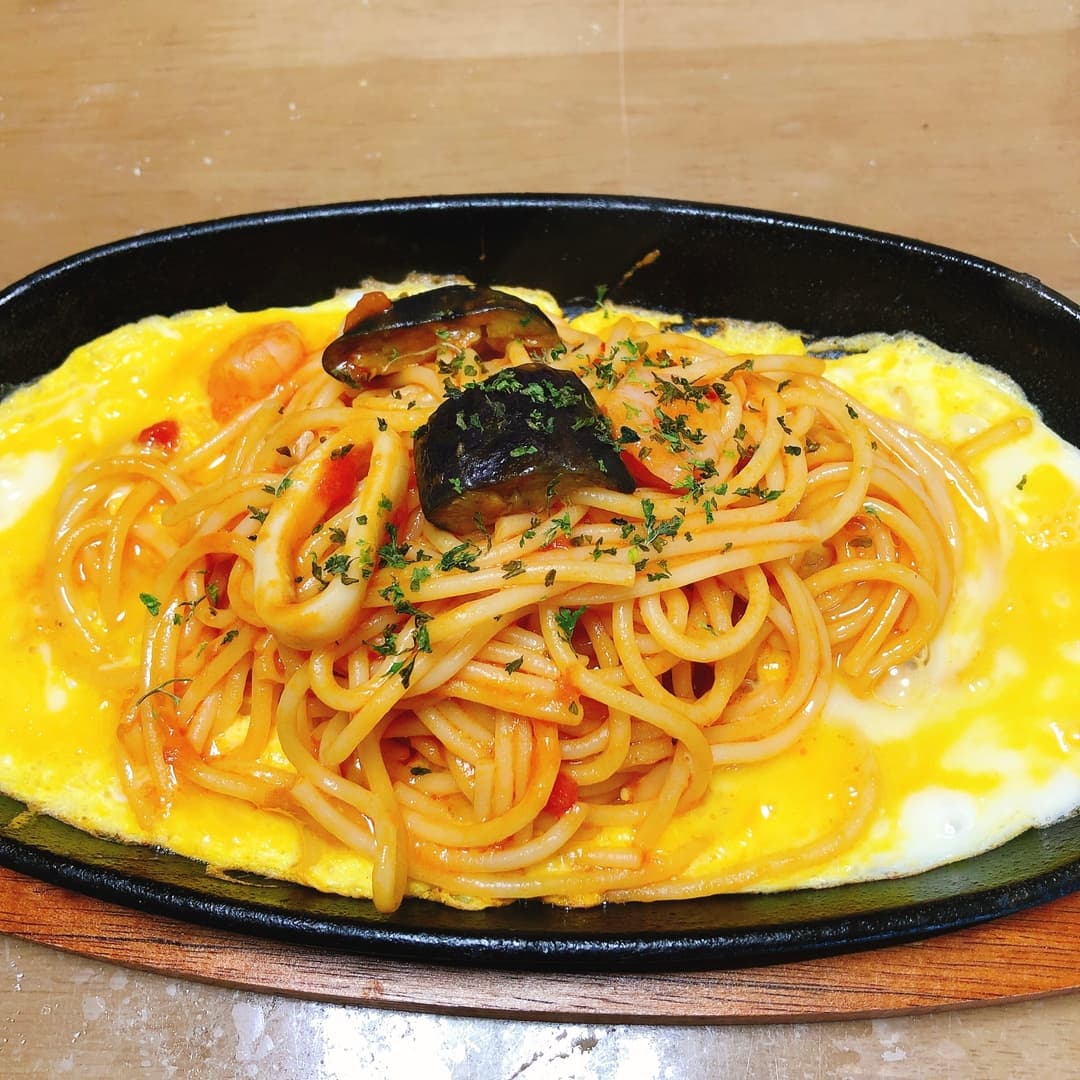 あつあつ鉄板スパゲッティの完成写真
