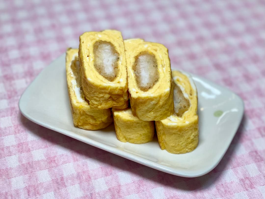 白身魚フリットの玉子焼きの完成写真
