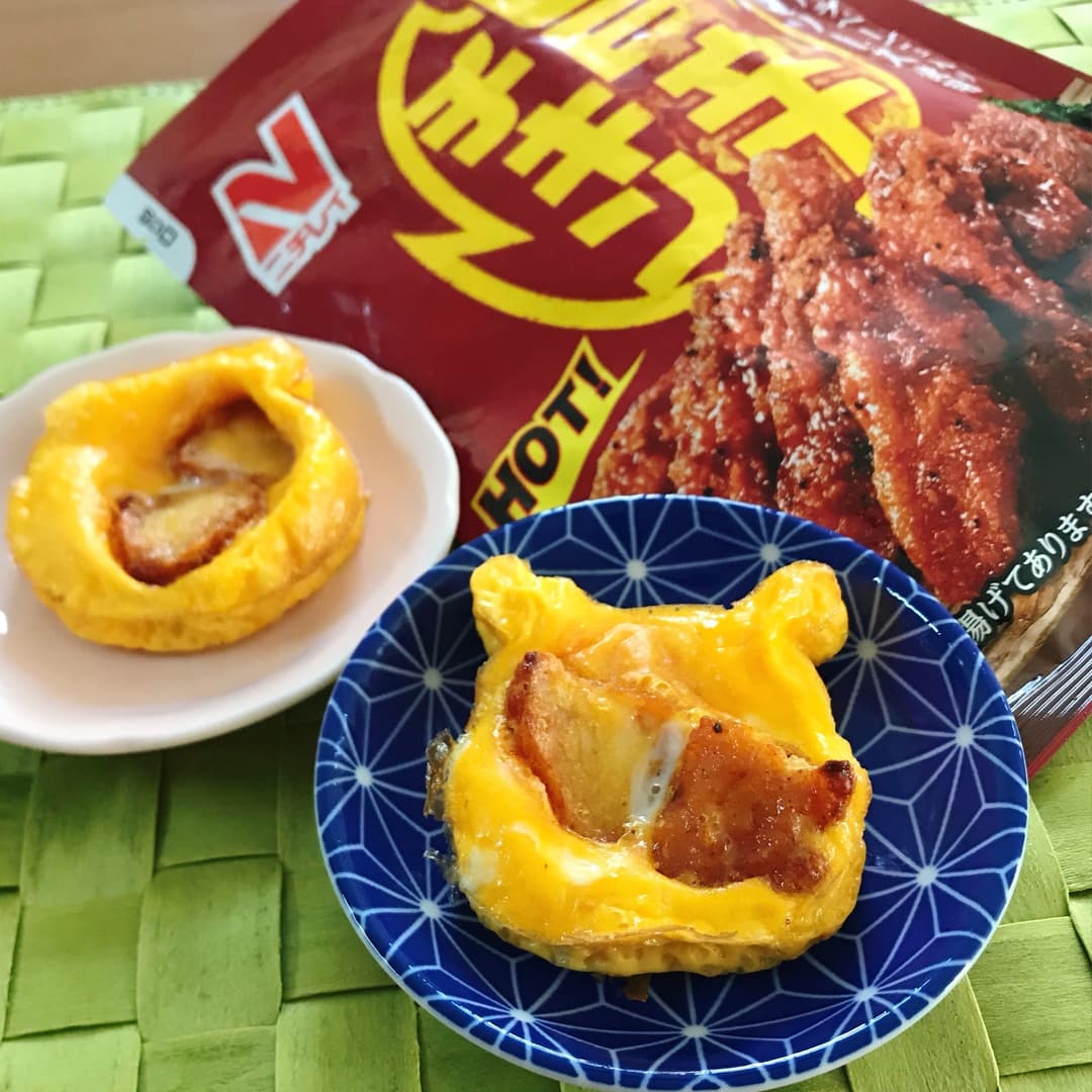 トースター卵焼き旨辛チキンの完成写真