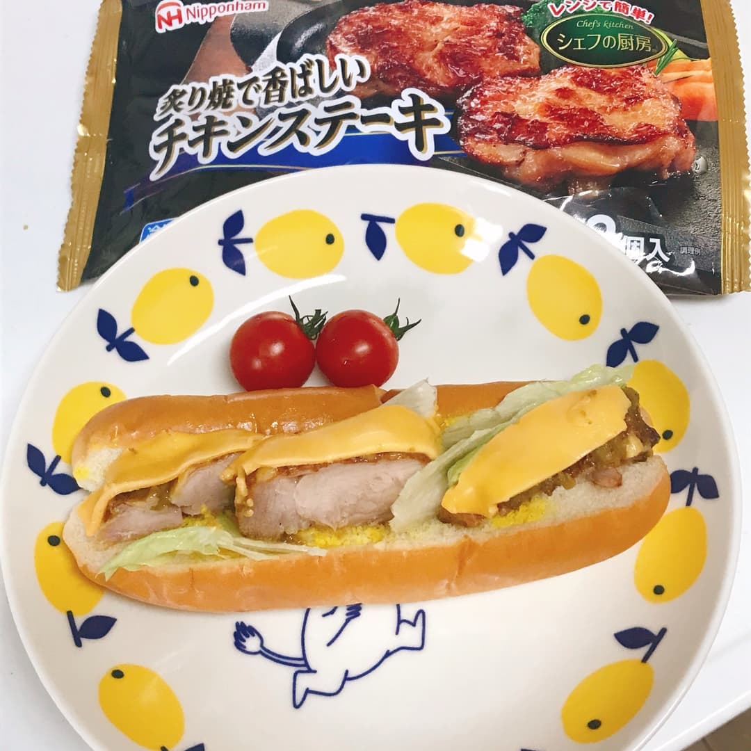 チーズチキンステーキパンの完成写真