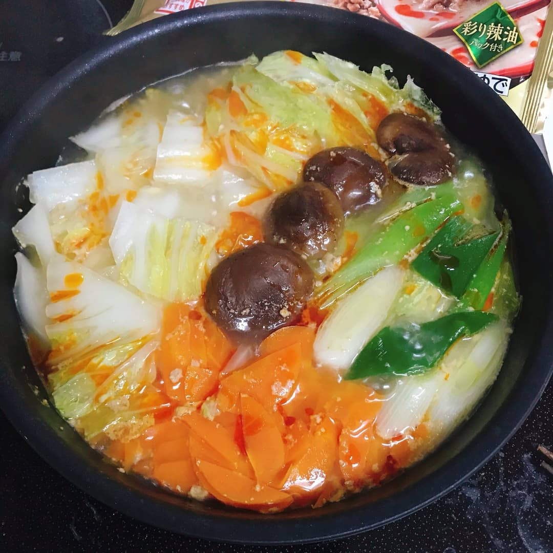 白胡麻坦々鍋の完成写真