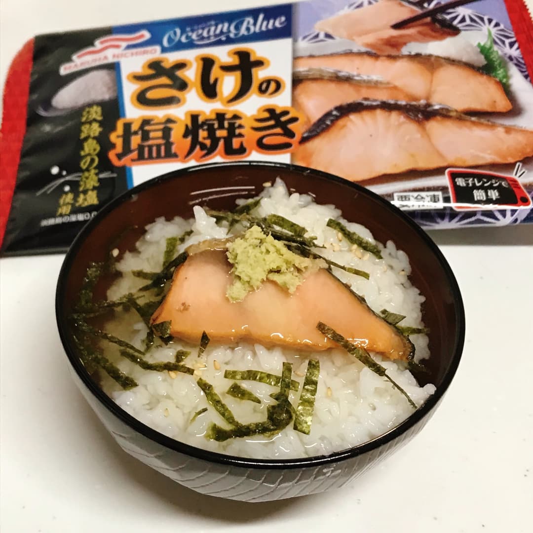 さけのわさび茶漬けの完成写真
