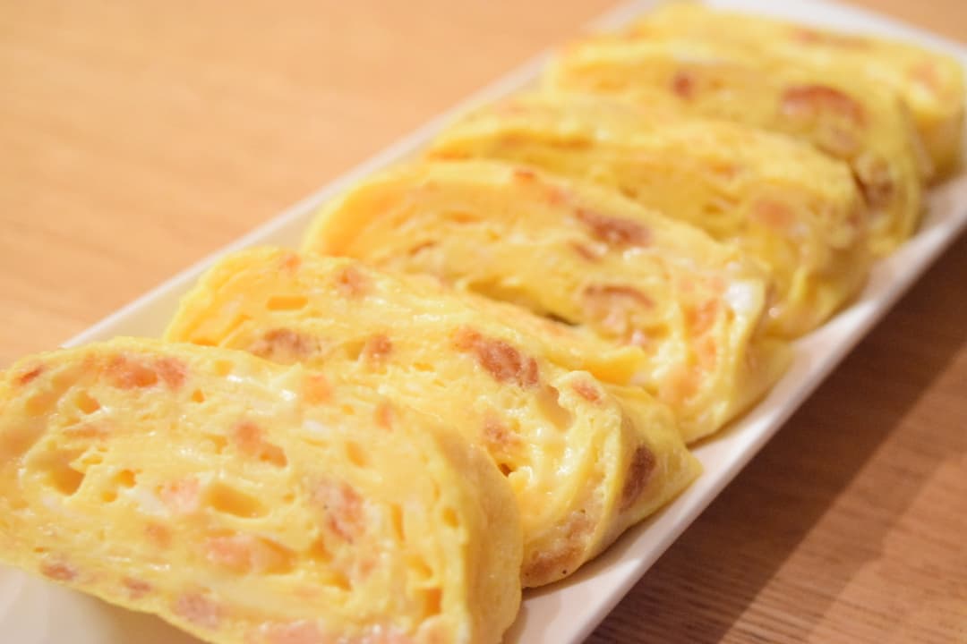 えびマヨ唐揚げのチーズ卵焼きの完成写真