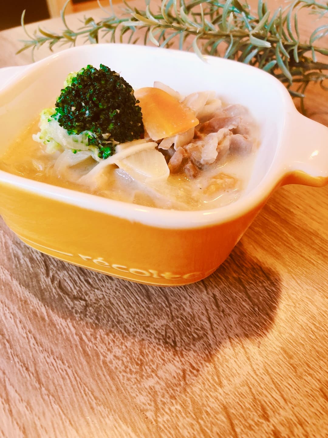 体ポカポカ豆乳味噌スープの完成写真