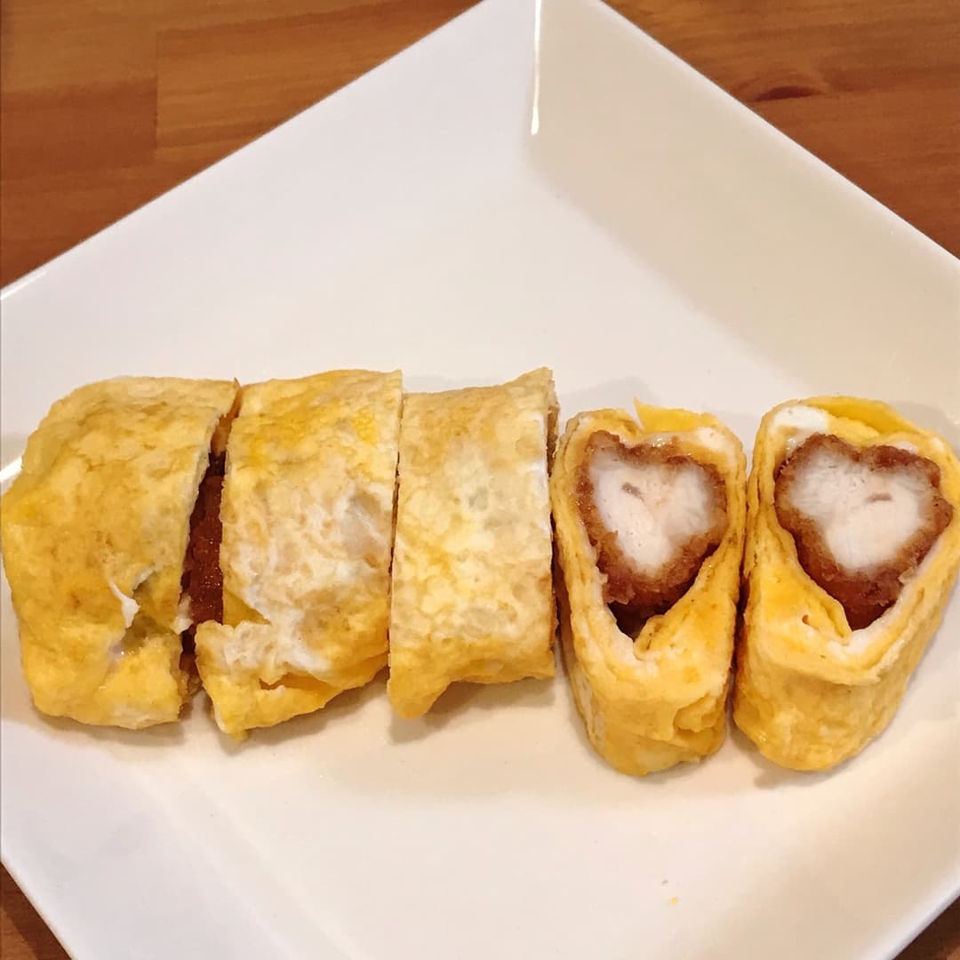 ささみソースカツの卵焼きの完成写真