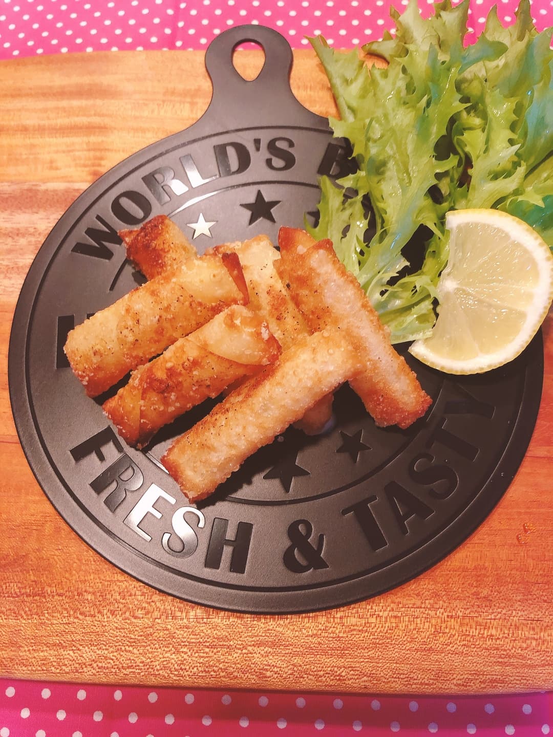 チーズ&ポテトのロールフライの完成写真