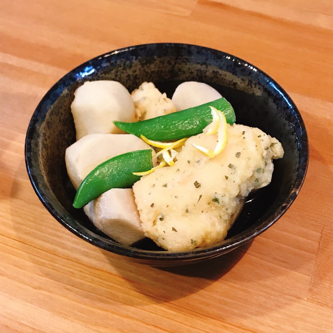 ささみ天とさといもの煮物の完成写真
