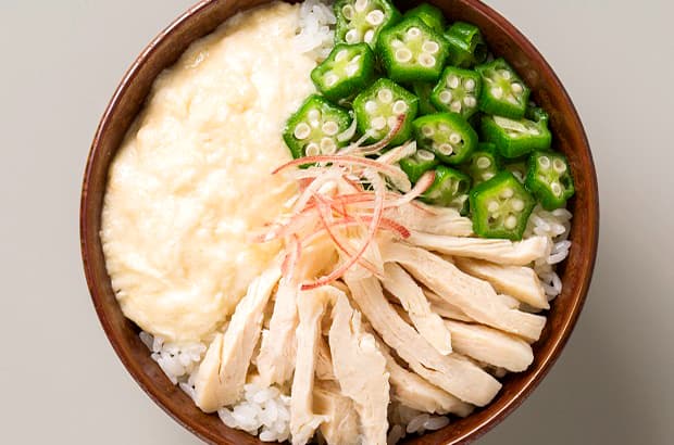 ヘルシー三色丼の完成写真