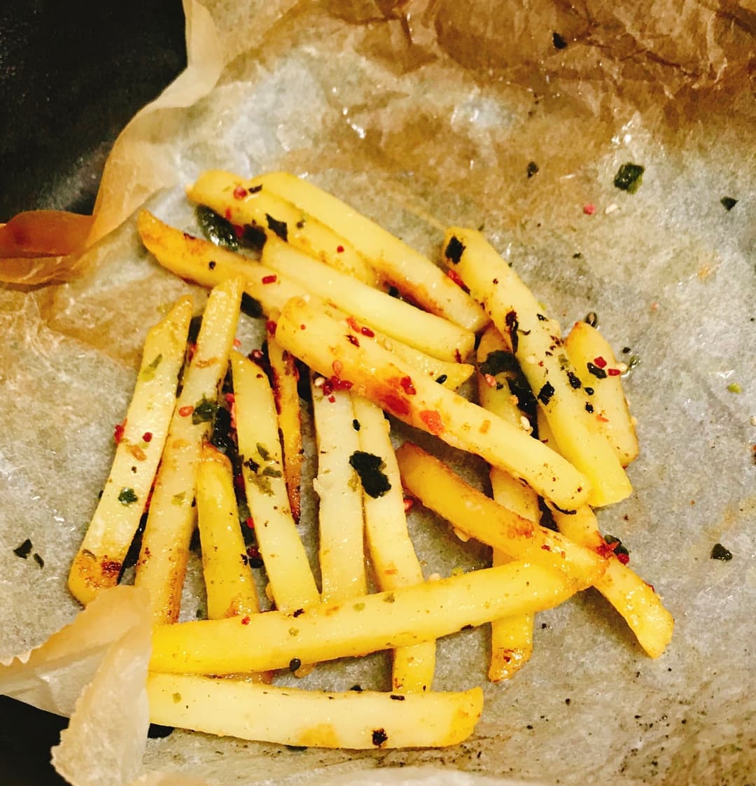 男梅ふりかけバターポテトの完成写真