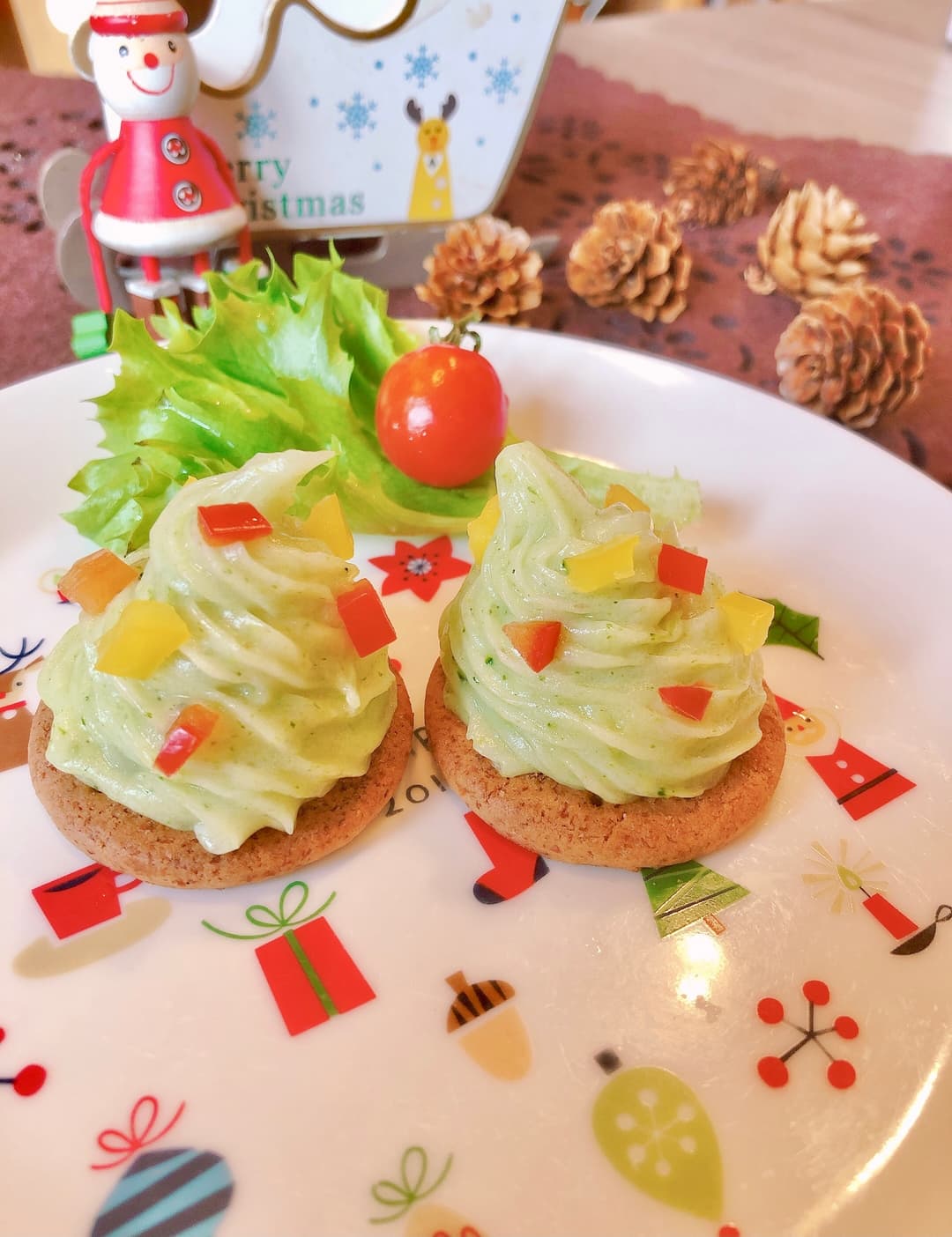 クリスマスツリーポテトの完成写真