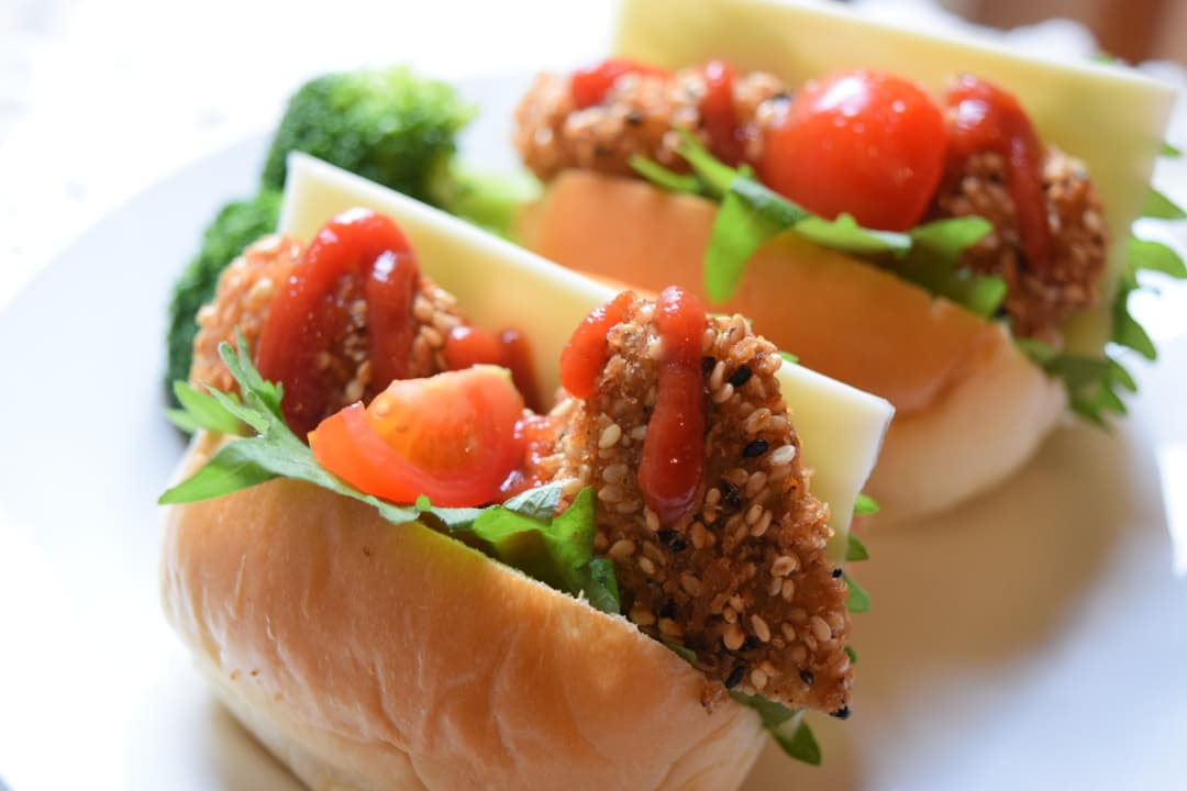 さばのごまフライ大葉サンドの完成写真