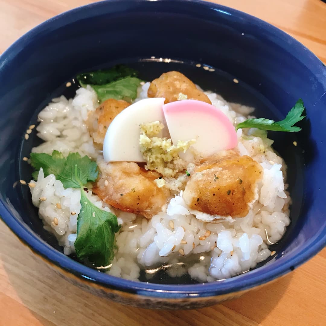 いかからのわさび茶漬けの完成写真