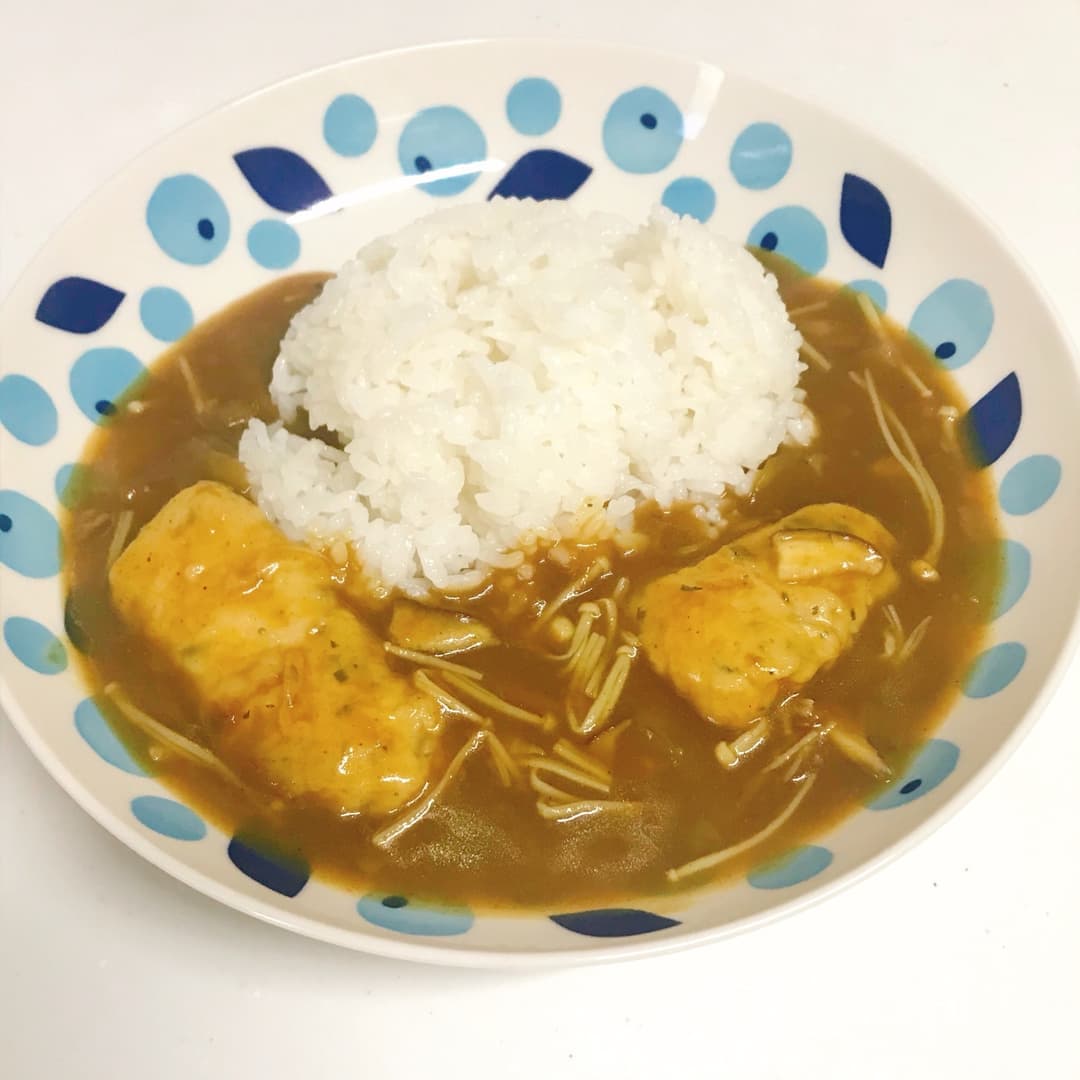 ささみ天のきのこカレーの完成写真