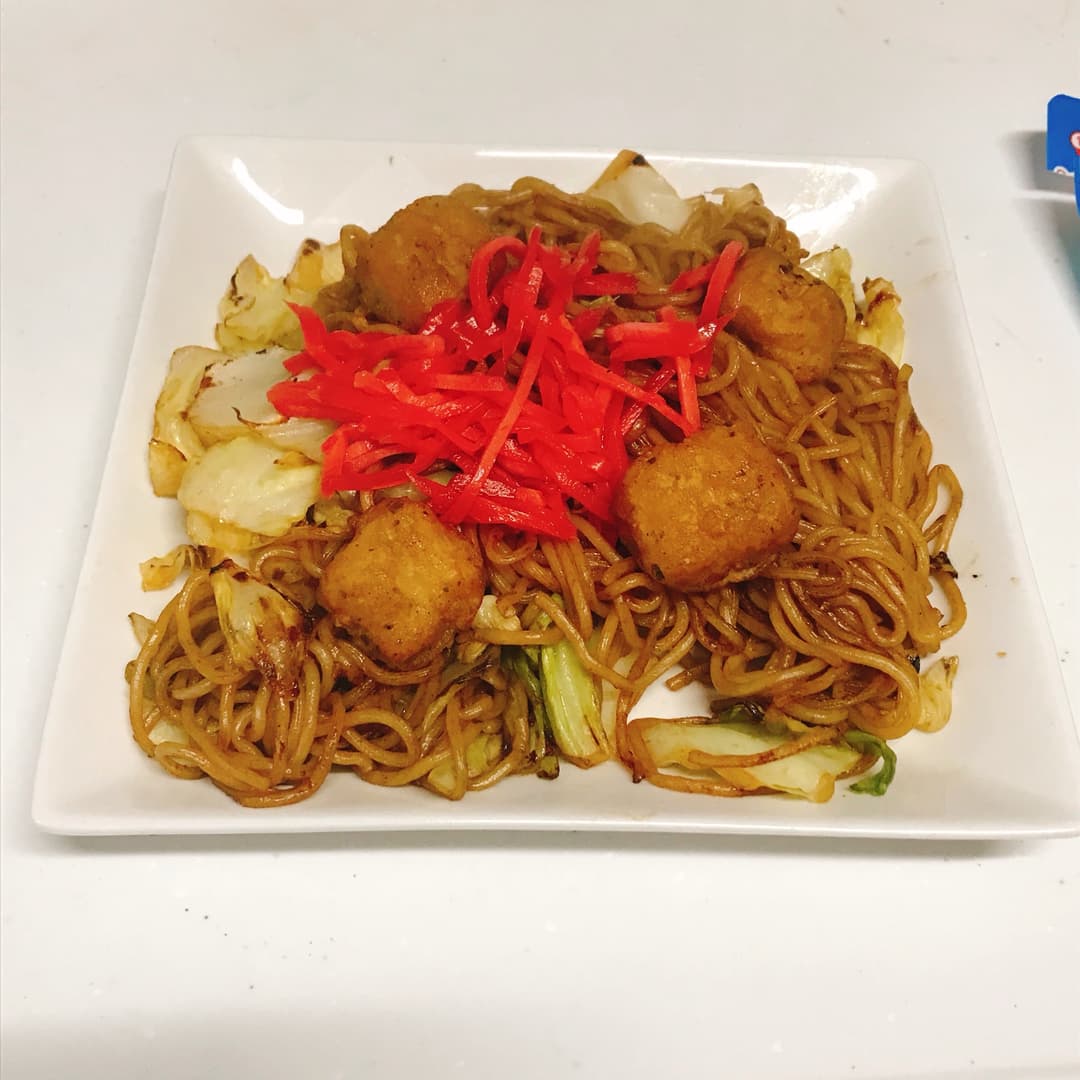 いかから焼きそばの完成写真