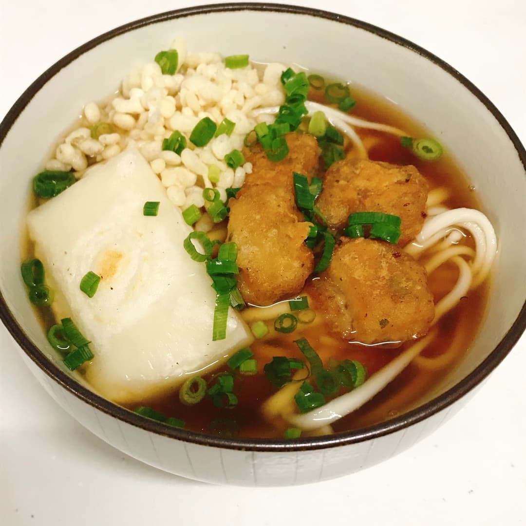 いかからの力うどんの完成写真