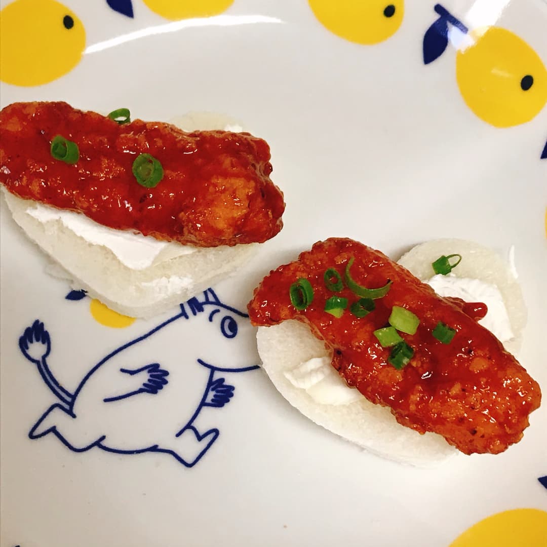 旨辛クリームチーズパンの完成写真