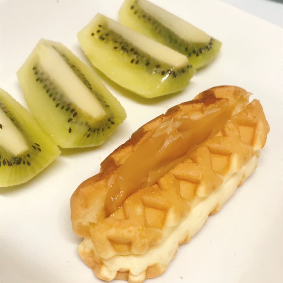 ピーナッツバターチーズワッフルの完成写真