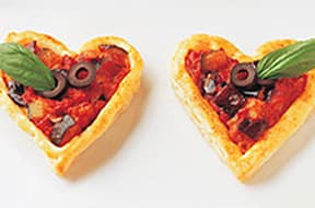 ラタトゥイユのハートパイの完成写真