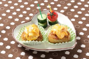 焼おにぎりのマヨキムチ焼きの完成写真