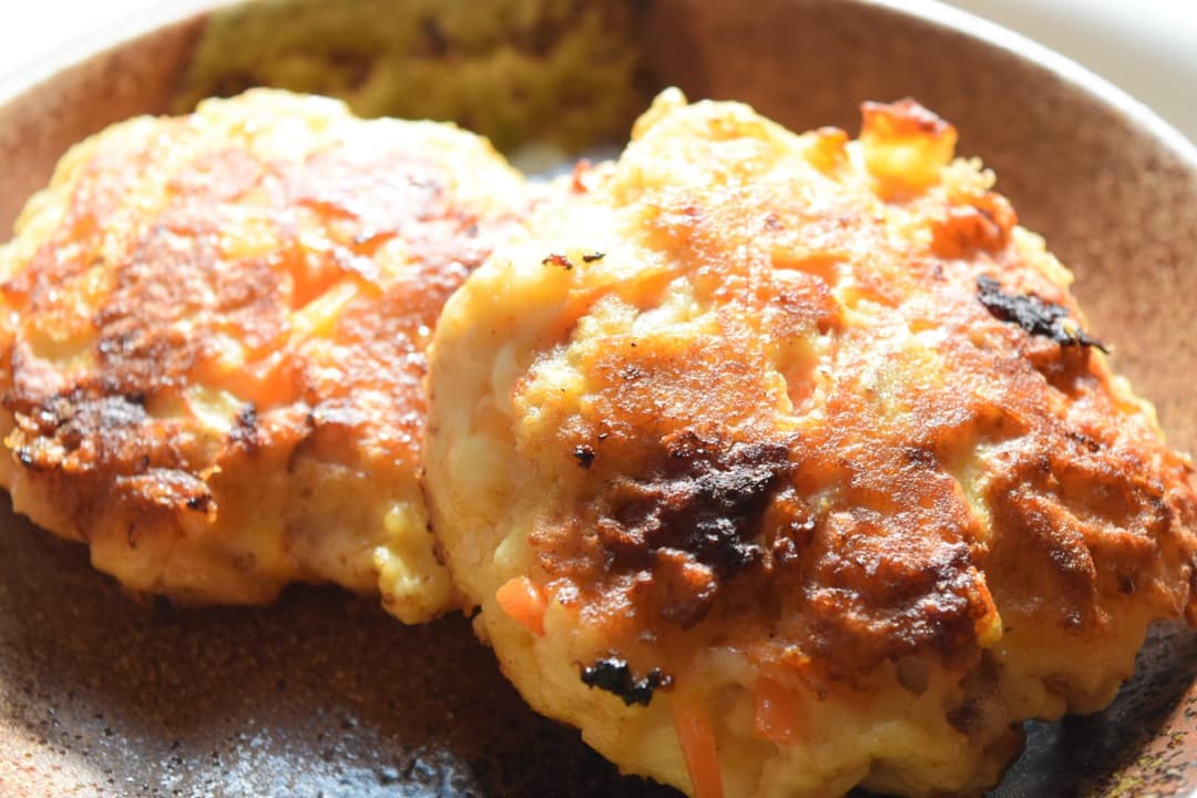 甘酢肉団子のはんぺんお焼きの完成写真
