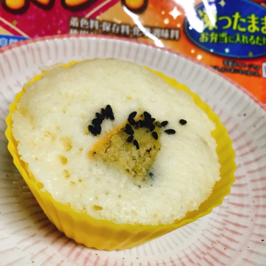 栗とスイートポテトのレンジ蒸しパンの完成写真