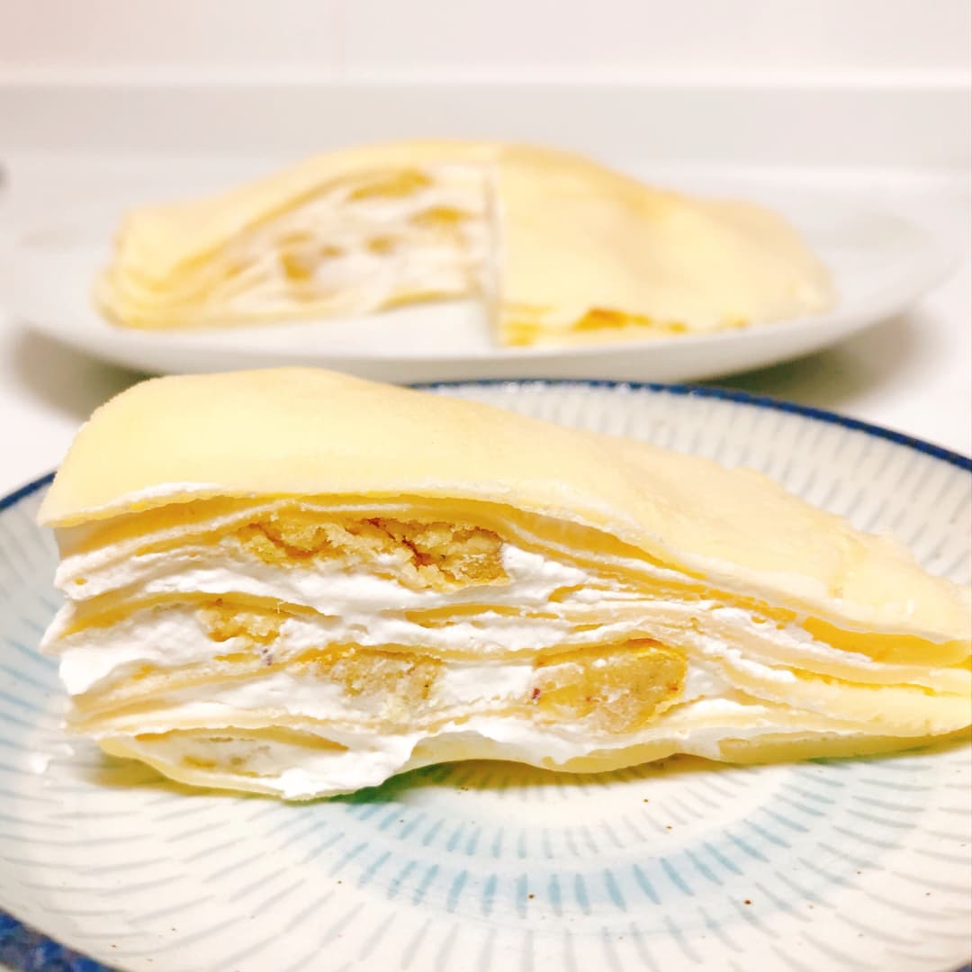 スイートポテトミルクレープの完成写真
