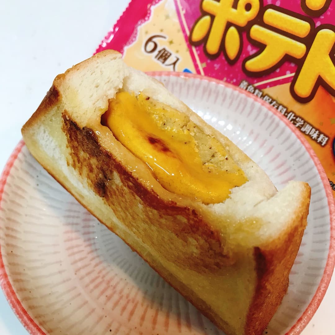 ピーナッツバタースイートポテトトーストの完成写真