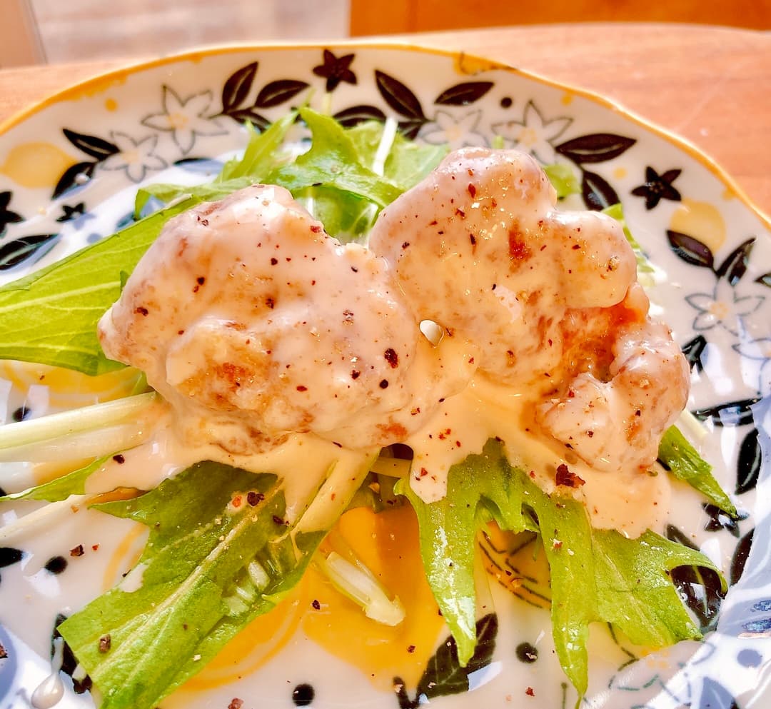 チキン竜田で鶏マヨネーズの完成写真
