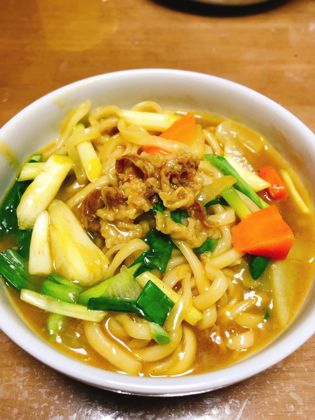 牛めしカレーうどんの完成写真