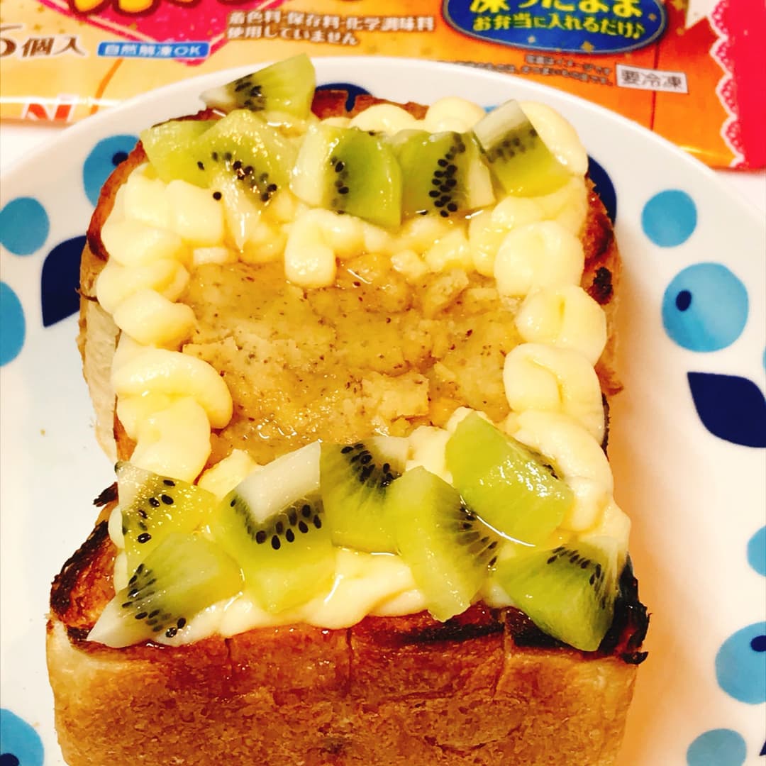 スイートポテトのハニーバタートーストの完成写真