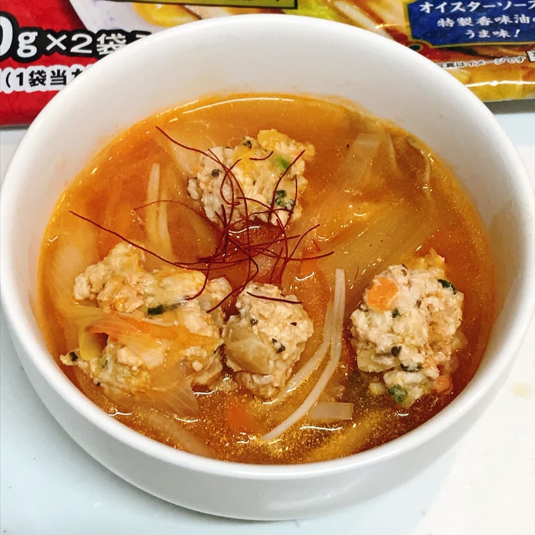 野菜たっぷり鶏つくねスープの完成写真
