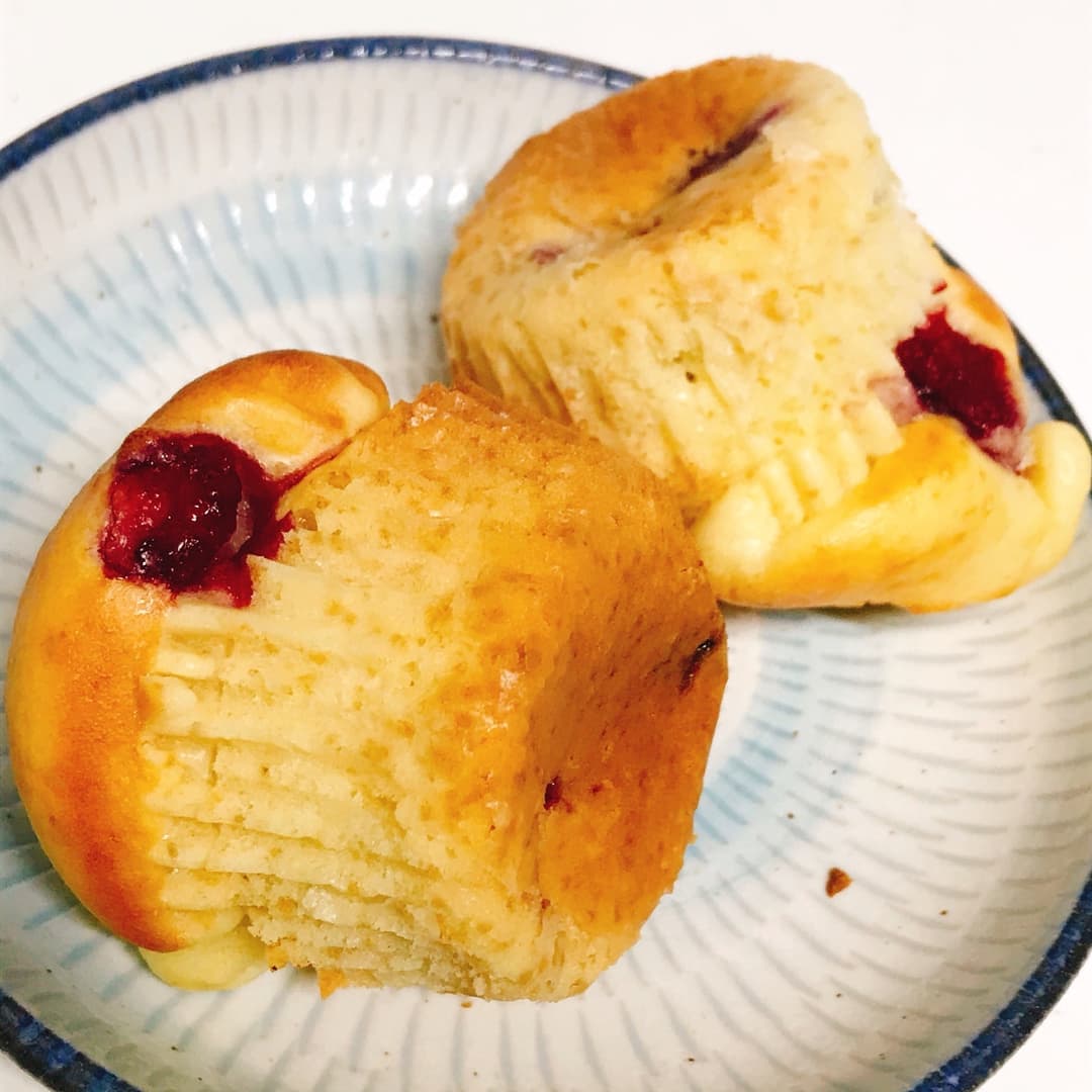 オーブントースターで作るベリーマフィンの完成写真