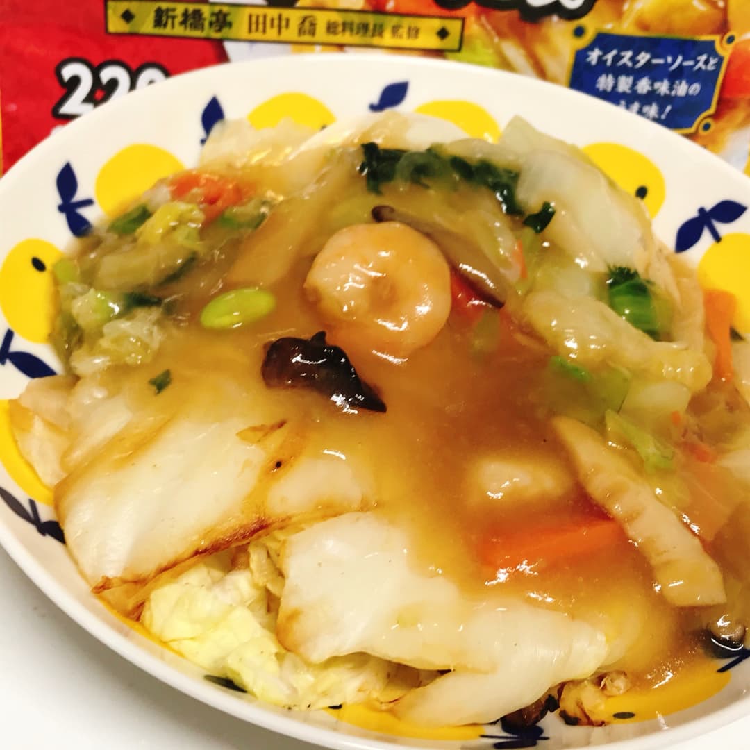 焼き白菜の中華あんかけの完成写真