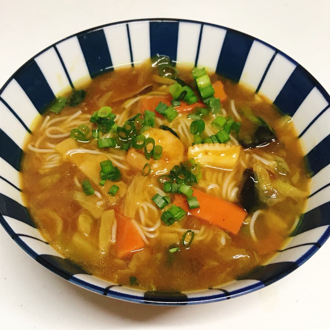 中華カレー煮麺の完成写真