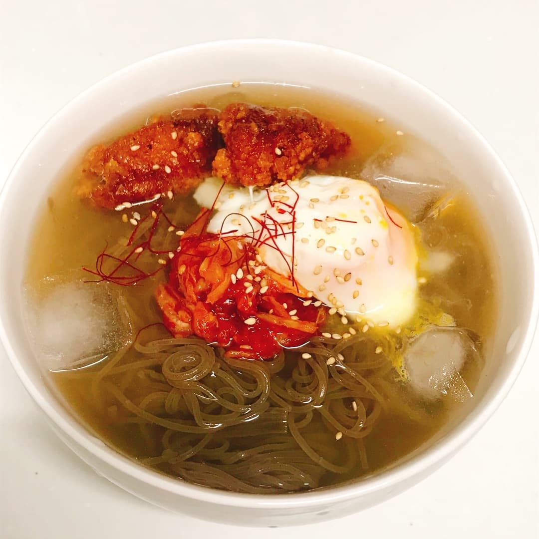 手羽から水冷麺の完成写真