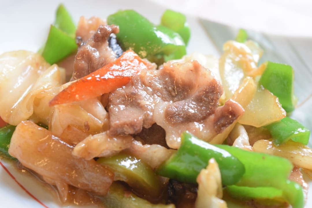 カット野菜の豚肉炒めの完成写真