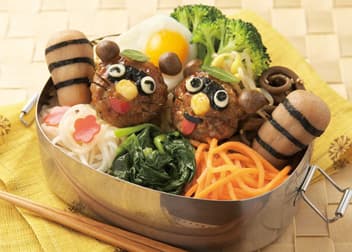 たぬきのビビンバ弁当の完成写真
