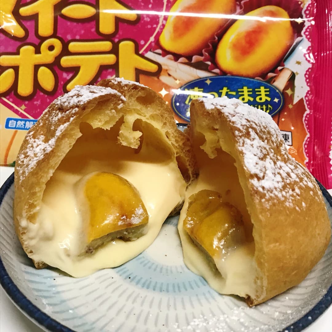 スイートポテトのシュークリームの完成写真