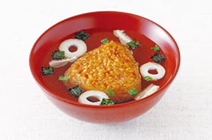 焼おにぎりのお吸いもの仕立ての完成写真
