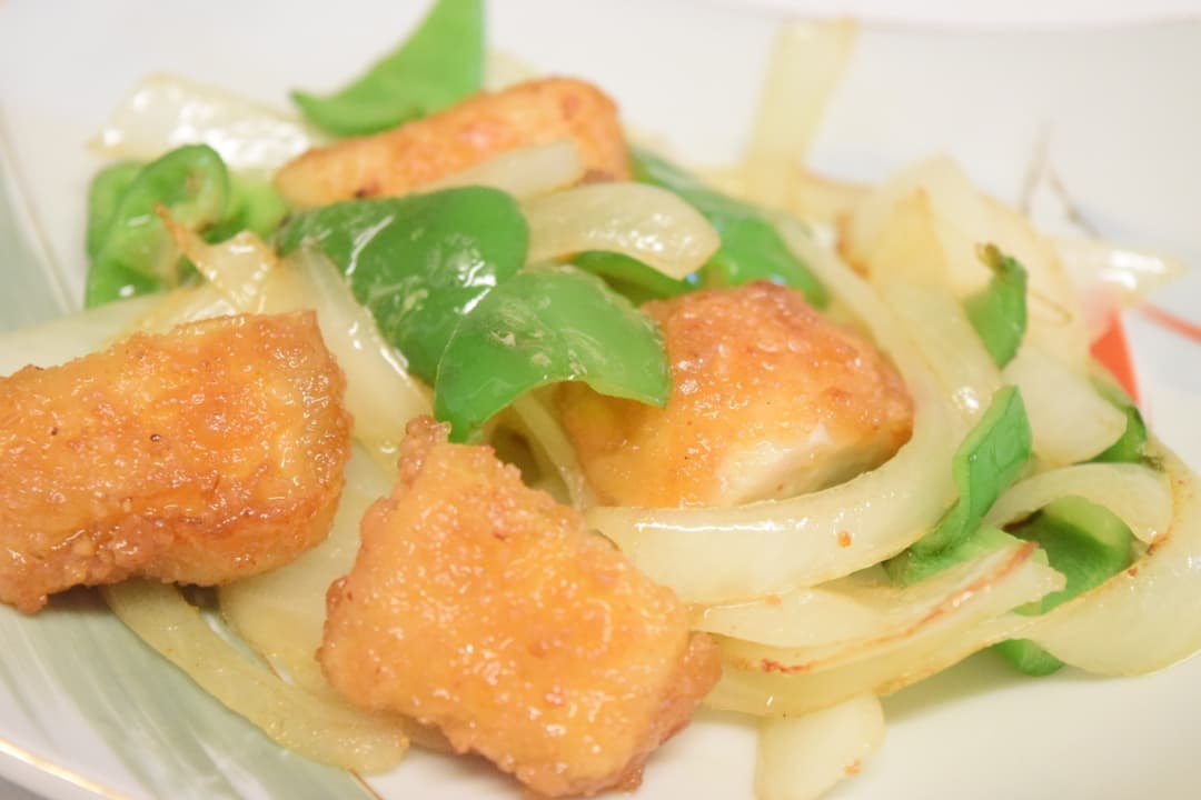 から揚げの野菜炒めの完成写真