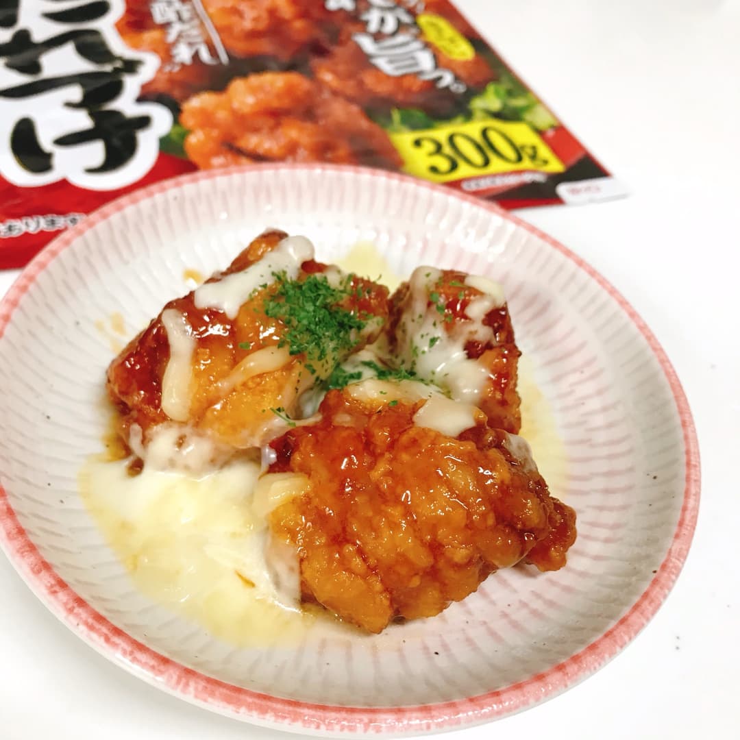 たれづけ唐揚げチーズの完成写真