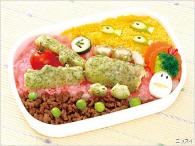 ワニさん弁当の完成写真