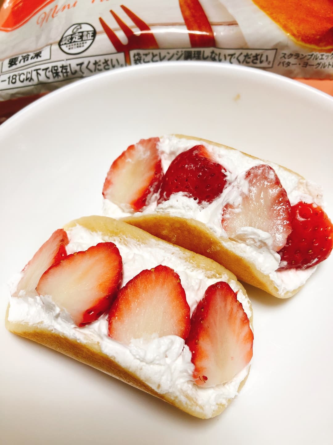 もちもちいちごのオムレットの完成写真