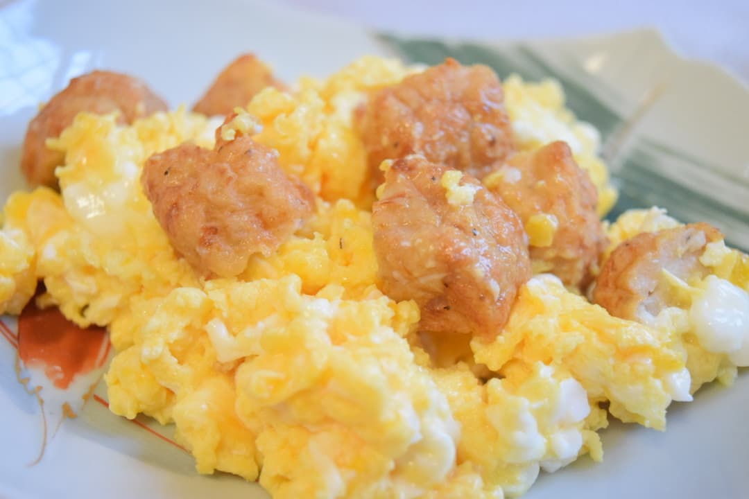 チキチキポテトのスクランブルエッグの完成写真