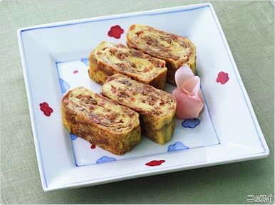 きんぴらごぼうの厚焼きたまごの完成写真