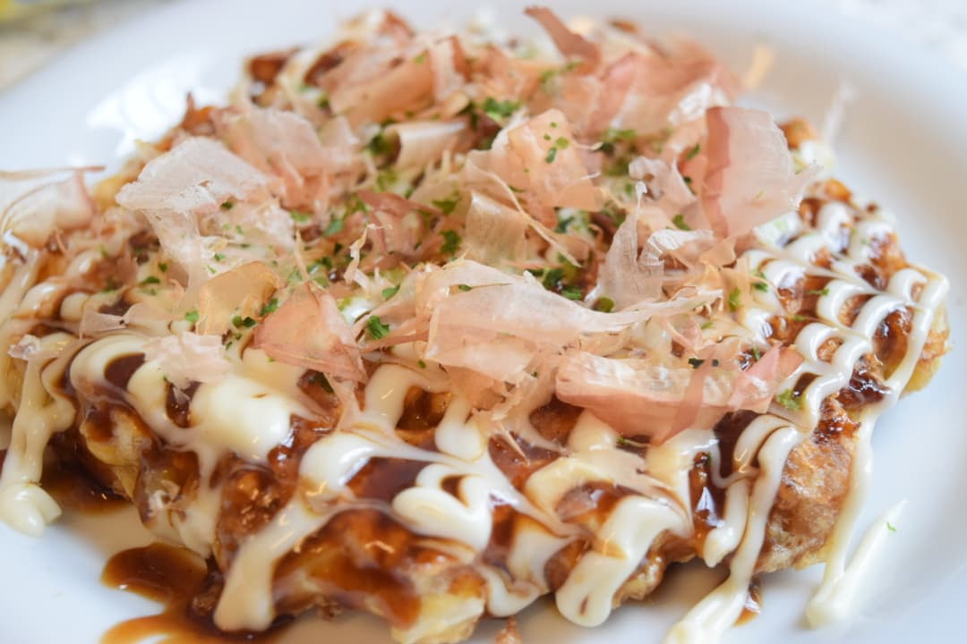 キャベツメンチのお好み焼きの完成写真